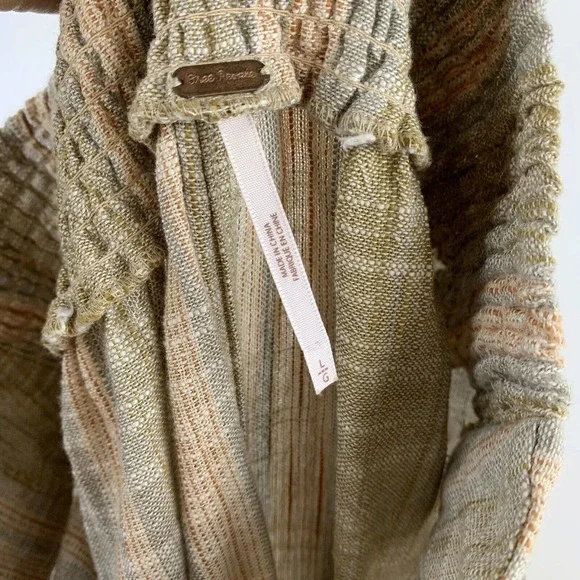 Free People Moonlight Pull On Pants Women’s Size Large Palazzo Pants Linen Blend - Picture 6 of 7